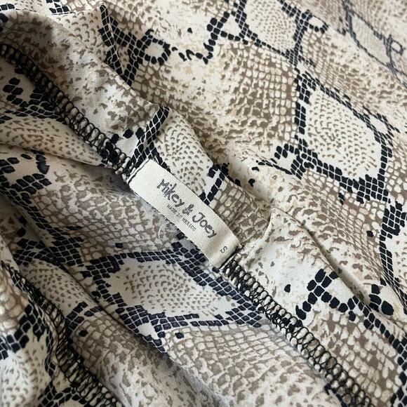 Mikey & Joey Snake skin print below knee wrap style elastic waist tie SZ SM - Picture 10 of 10